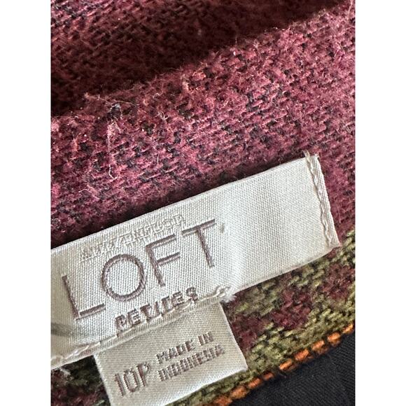 Vintage Wool Blanket Skirt Mini Wrap Size 10P Boho Western Southwestern Print - Picture 4 of 7